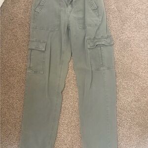 American Eagle Outfitters Women's Green Straight Leg Pants